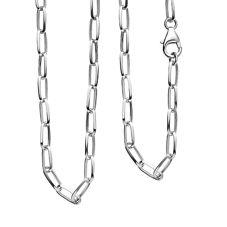 Sterling Silver Paperclip Necklace (Size - 20), Silver Wt. 7.10 Gms.