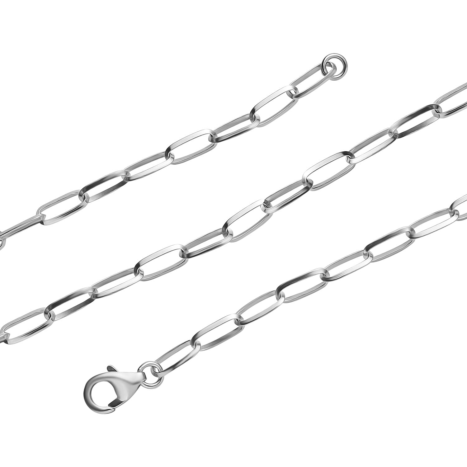 Sterling Silver Paperclip Necklace (Size - 20)