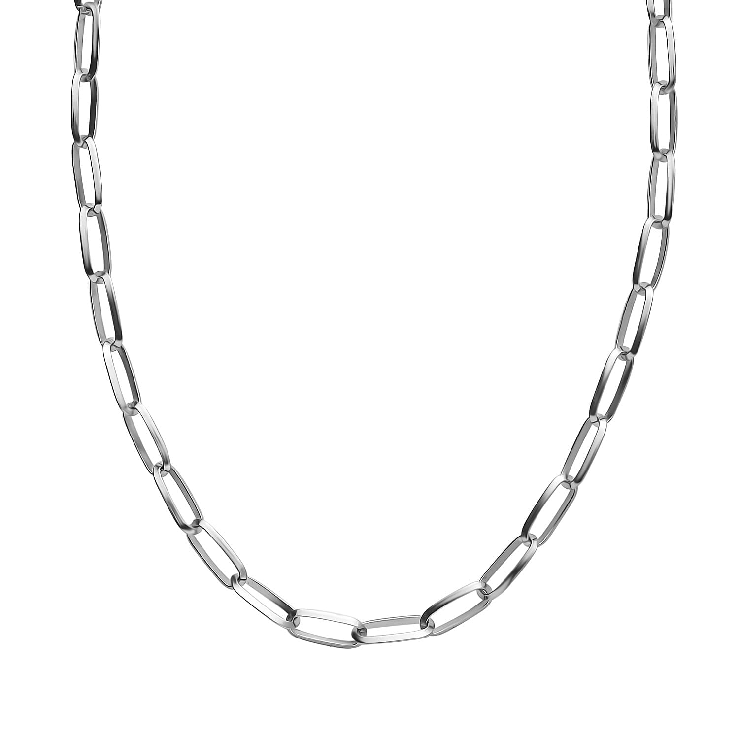 Sterling Silver Paperclip Necklace (Size - 20)