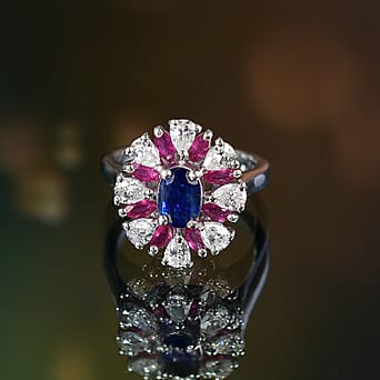 https://tjcuk.sirv.com/Products/80/8/8083229/Kashmir-Kyanite-African-Ruby-Moissanite-Cluster-Ring-in-Rhodium-Overla_8083229_1.jpg?w=342&h=342