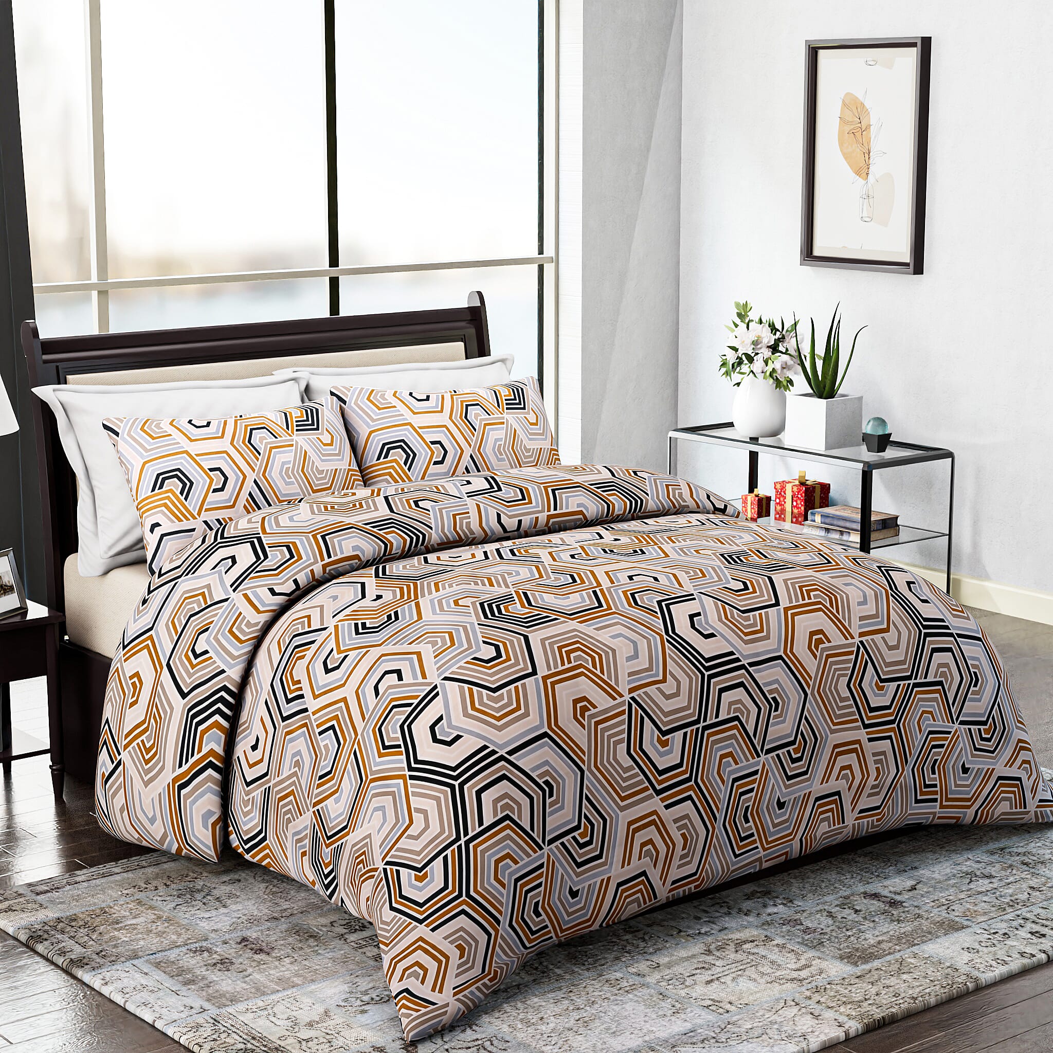 Micro-Printed-Duvet-Cover-Size-200x1-cm-Pink-White