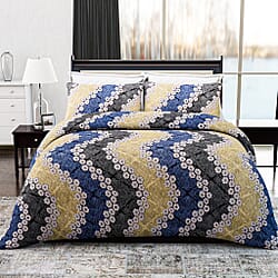 Hush Heaven 3-Piece Printed Duvet Set with Pillow Covers - Storage Bag