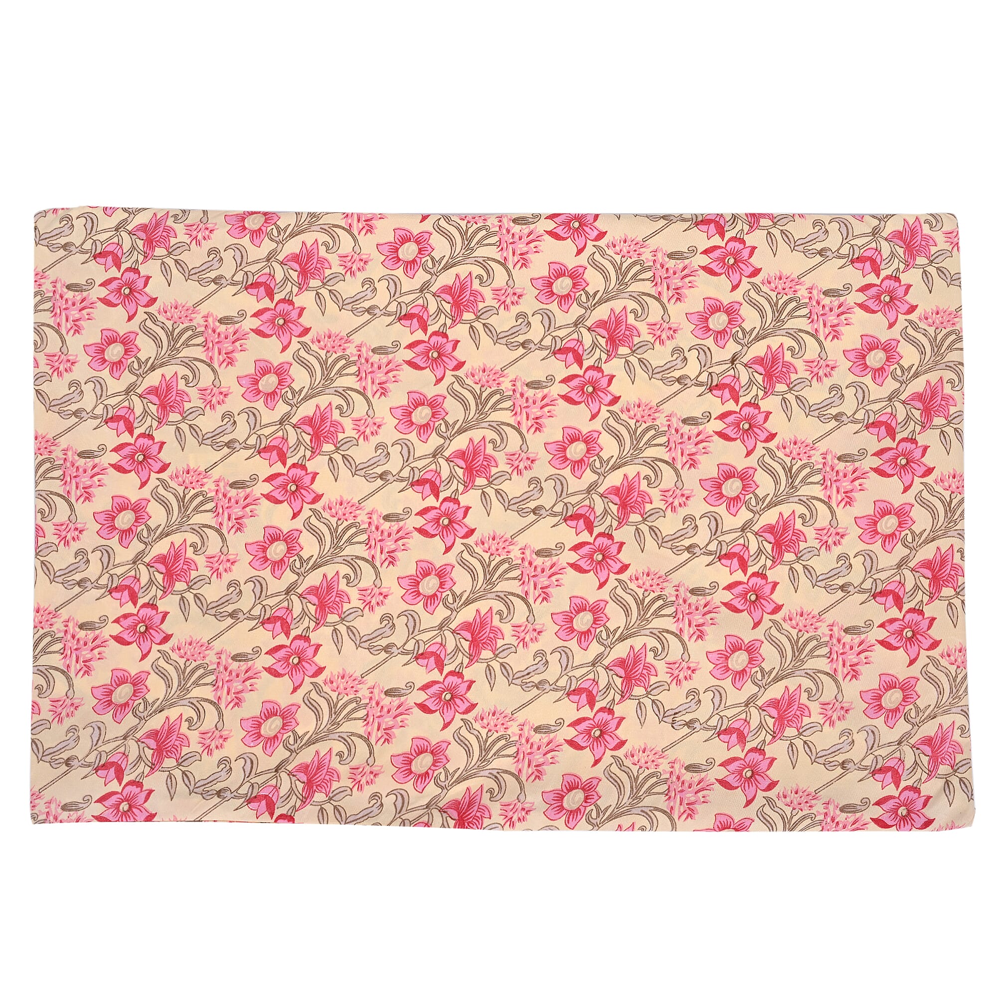 Hush Heaven 3-Piece Printed Duvet Set with Pillow (Size King) - Beige - Pink