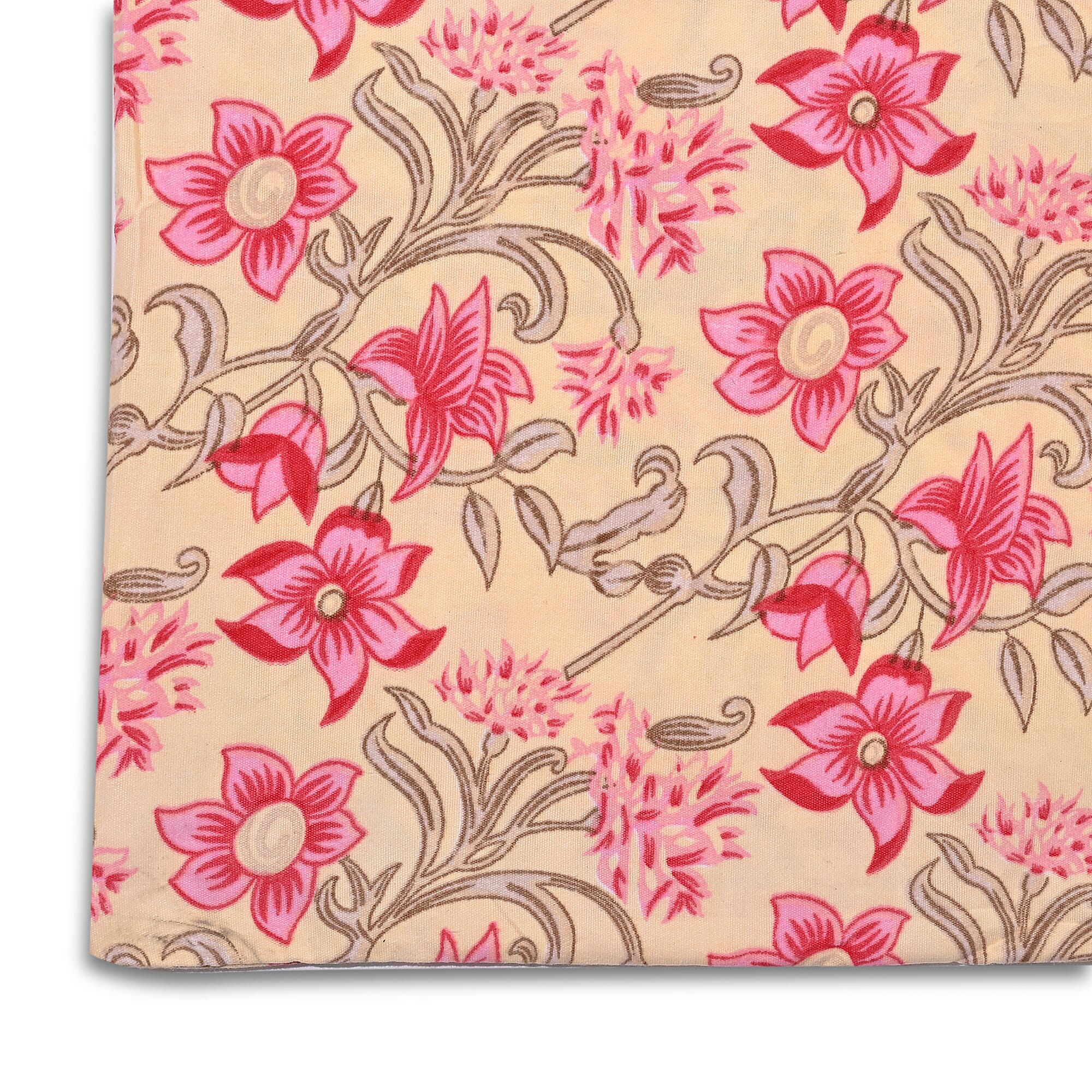 Hush Heaven 3-Piece Printed Duvet Set with Pillow (Size King) - Beige - Pink