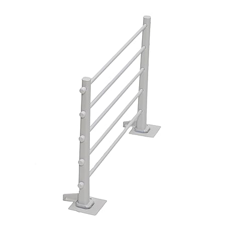 Adjustable Wall-Mounted Laundry Rack with 4 Clothespins (50x40cm) - White