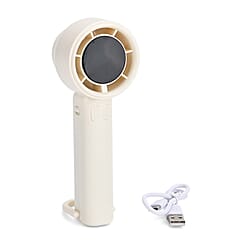 Rechargeable High-Speed Mini Fan with Digital Display and USB-C - Black