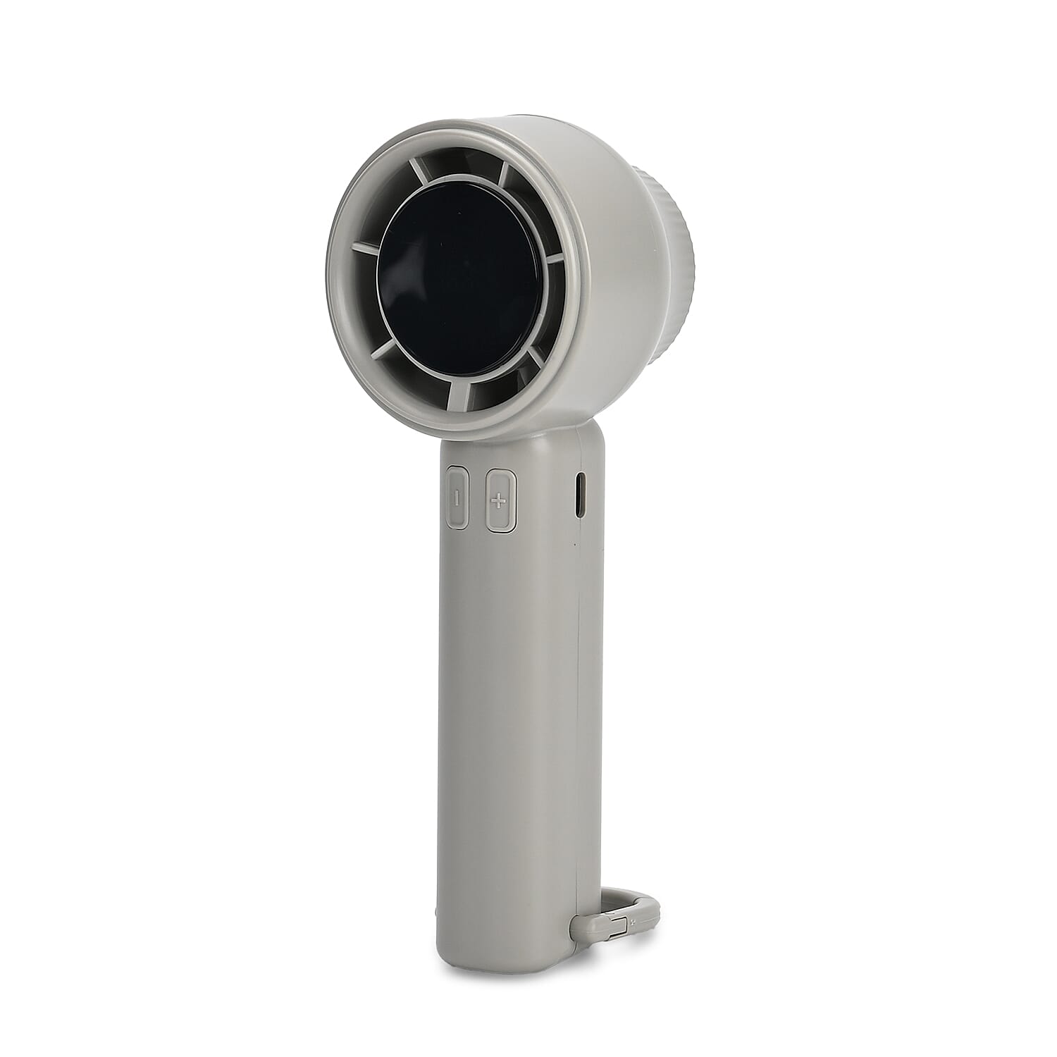 High Speed Handheld Fan with Digital Display - Portable USB-C Rechargeable Mini Fan - Grey High Speed Handheld Fan with Digital Display - Portable USB-C Rechargeable Mini Fan - Grey