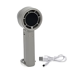 Rechargeable High-Speed Mini Fan with Digital Display and USB-C - Black