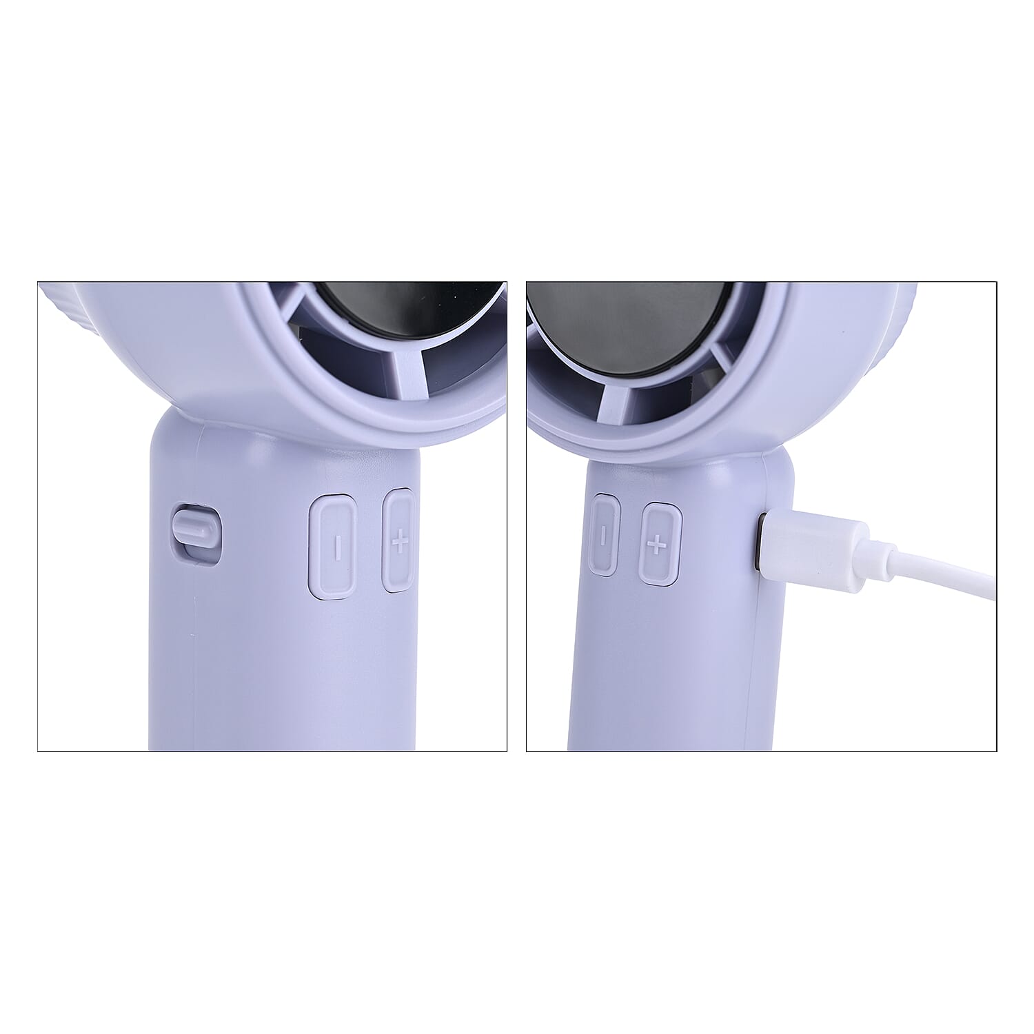 High Speed Handheld Fan with Digital Display - Portable USB-C Rechargeable Mini Fan - Blue High Speed Handheld Fan with Digital Display - Portable USB-C Rechargeable Mini Fan - Blue