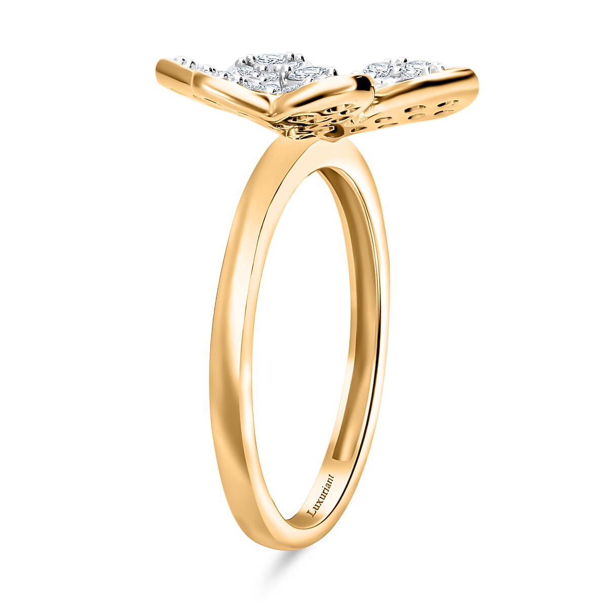 Luxuriant Diamond Lab Grown Diamond (SI-G-H) Clover Leaf Ring in Sterling Silver