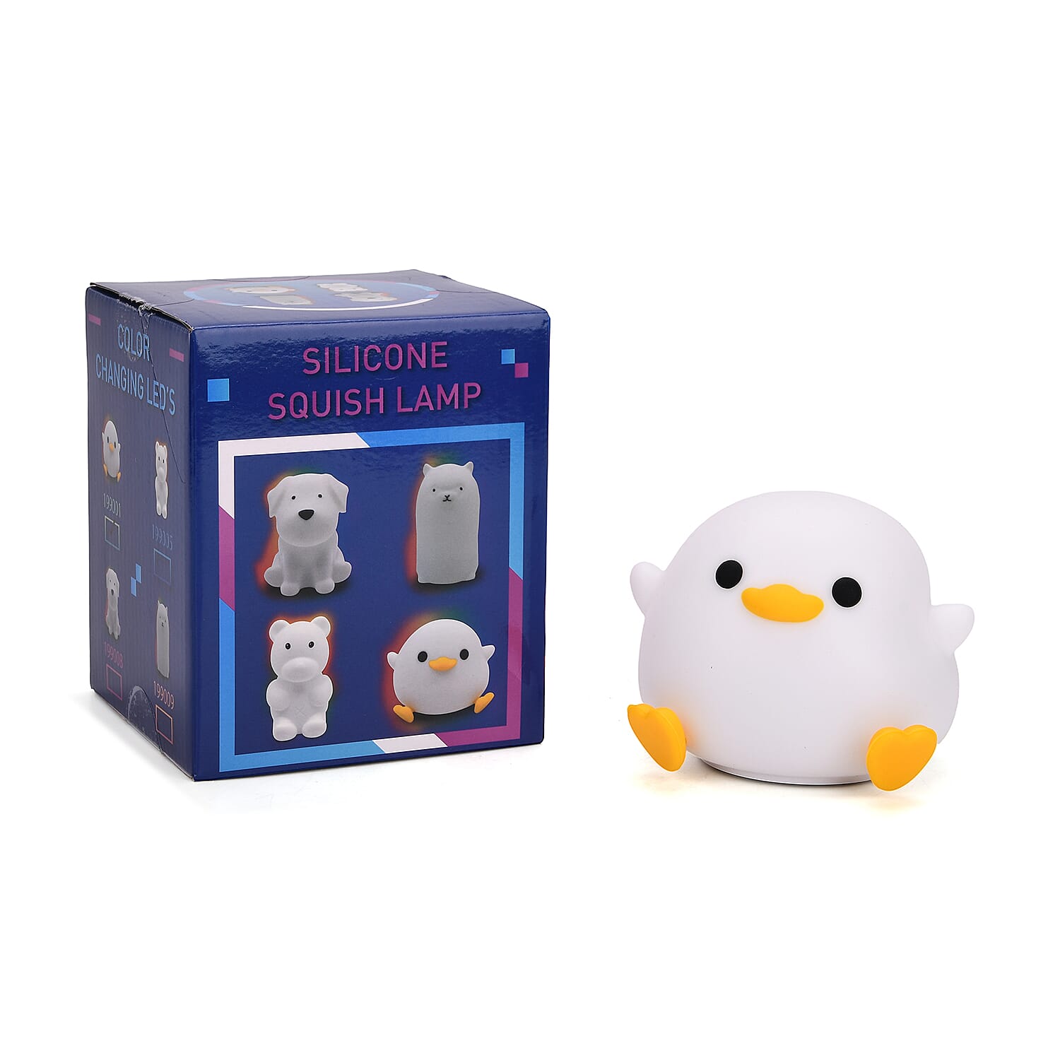 Cute Duck Silicone Color-Changing Rechargeable Night Light - Yellow & White Cute Duck Silicone Color-Changing Rechargeable Night Light - Yellow & White