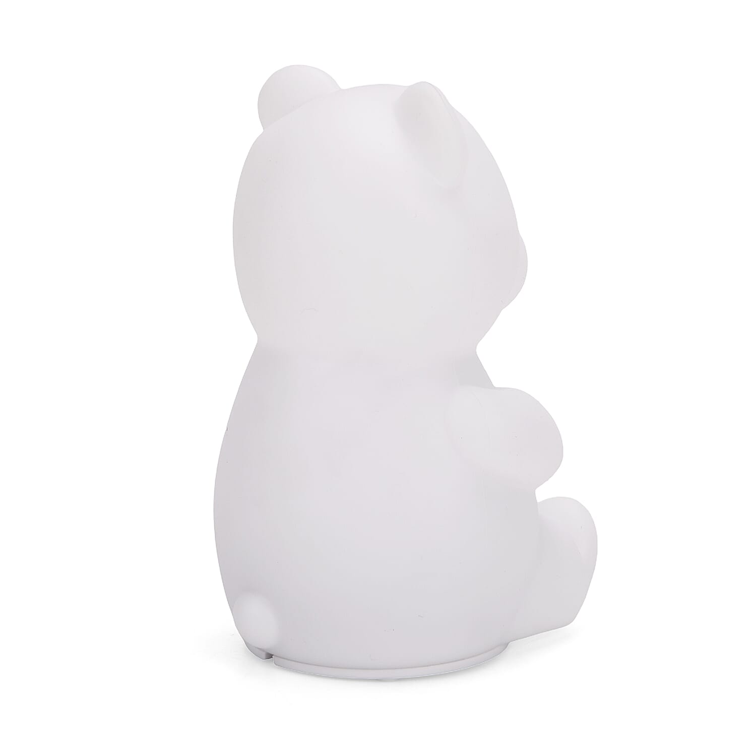 Cute Bear Silicone Color-Changing Rechargeable Night Light - White