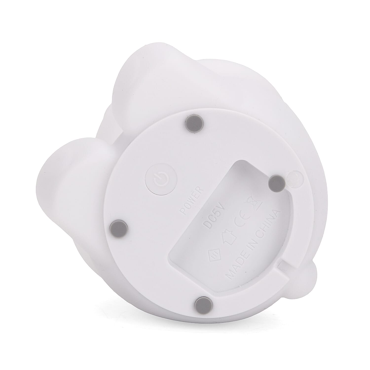 Cute Bear Silicone Color-Changing Rechargeable Night Light - White