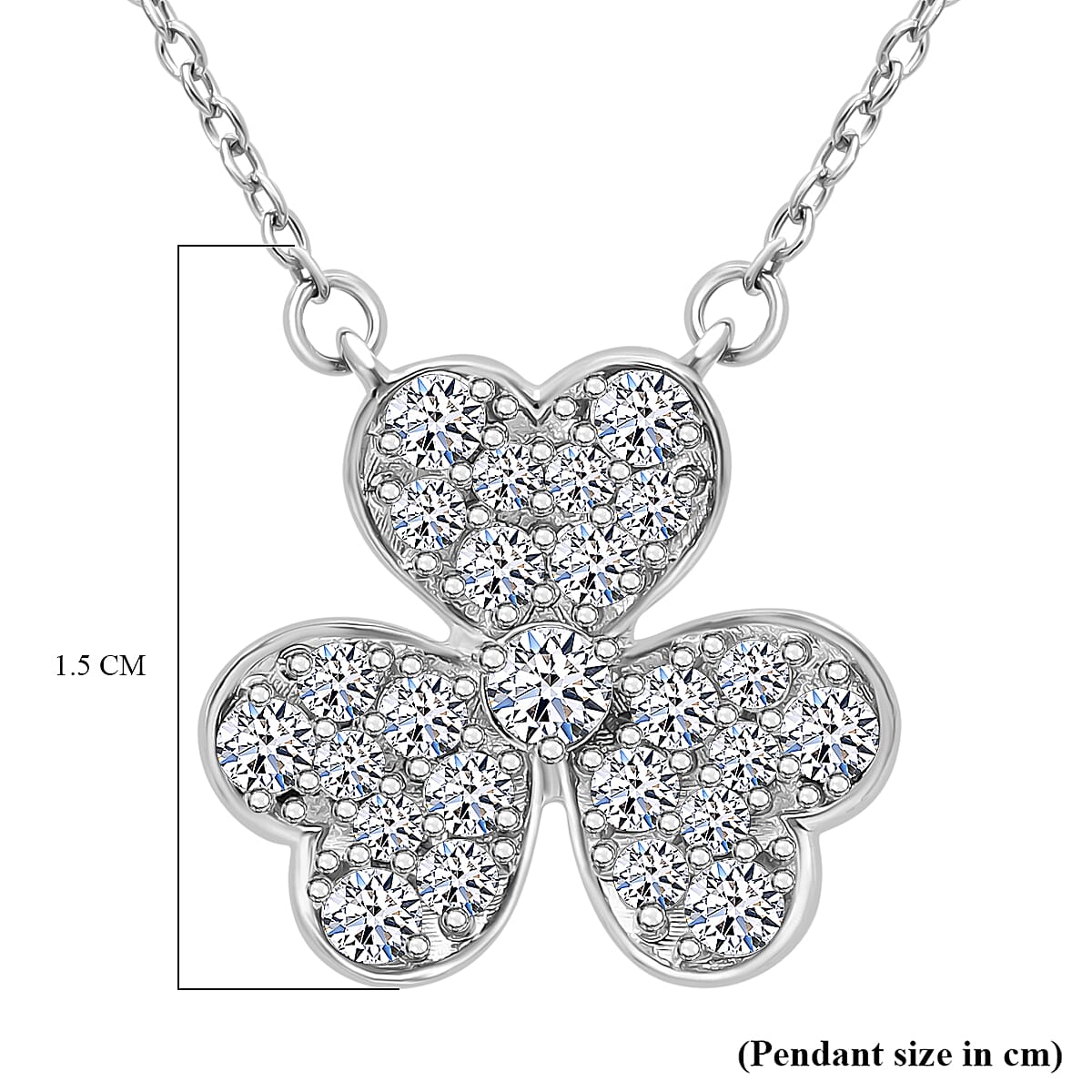 Designer Inspired - Luxuriant Diamond Lab Grown Diamond (SI-G-H) Pendant in Platinum Overlay Sterling Silver 0.50 Ct.
