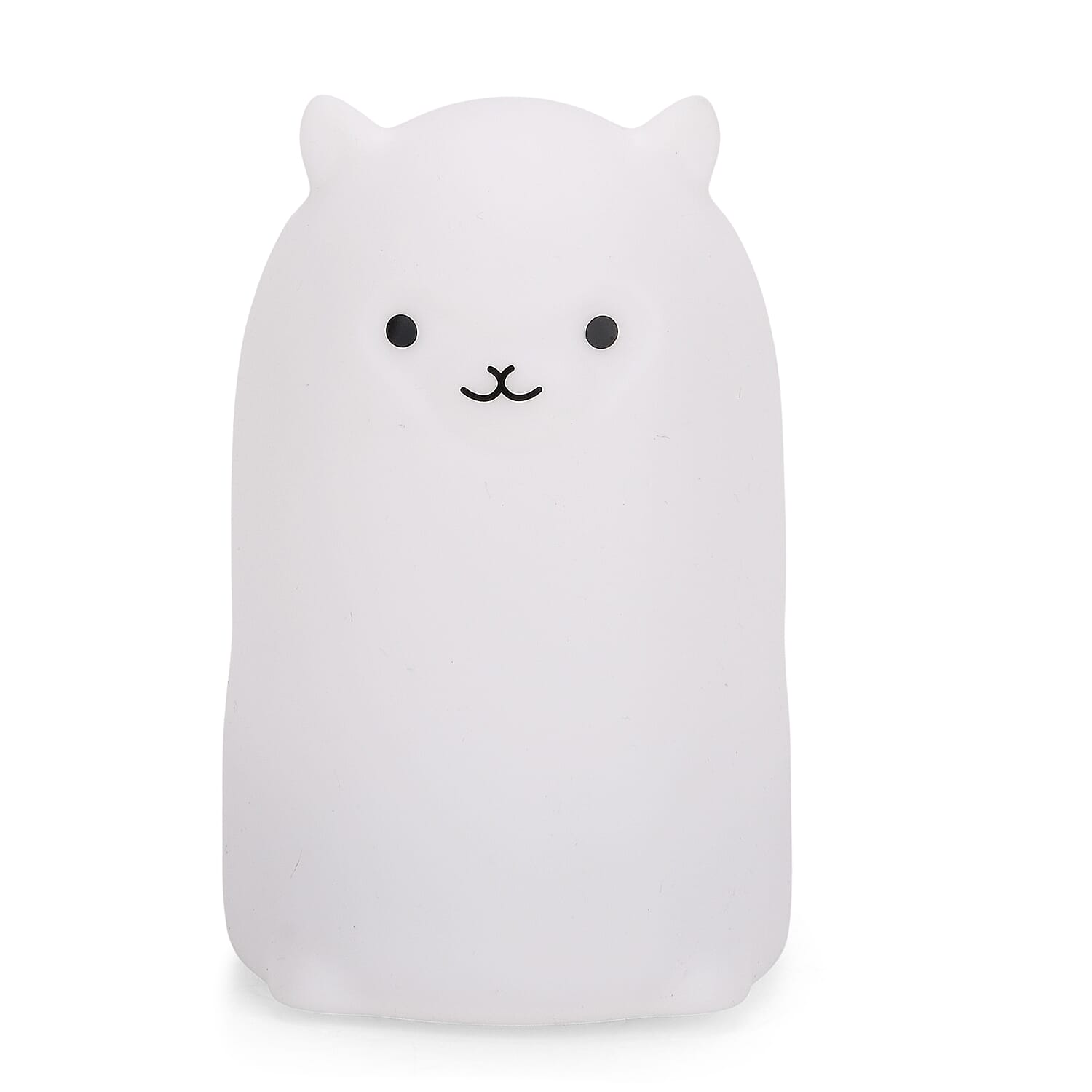 Cute Alpaca Silicone Color-Changing Rechargeable Night Light - White Cute Alpaca Silicone Color-Changing Rechargeable Night Light - White