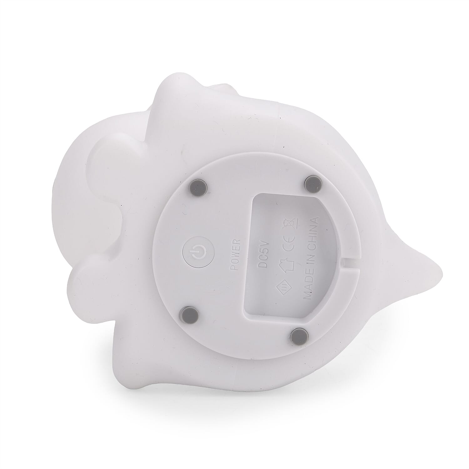 Cute Dog Silicone Color-Changing Rechargeable Night Light - White