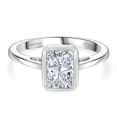 Brithday Deal Launch - Luxuriant 950 Platinum IGI Certified (VS-EF) Lab Grown Diamond Ring 1.50 Ct, Platinum Wt. 4.30 Gms.