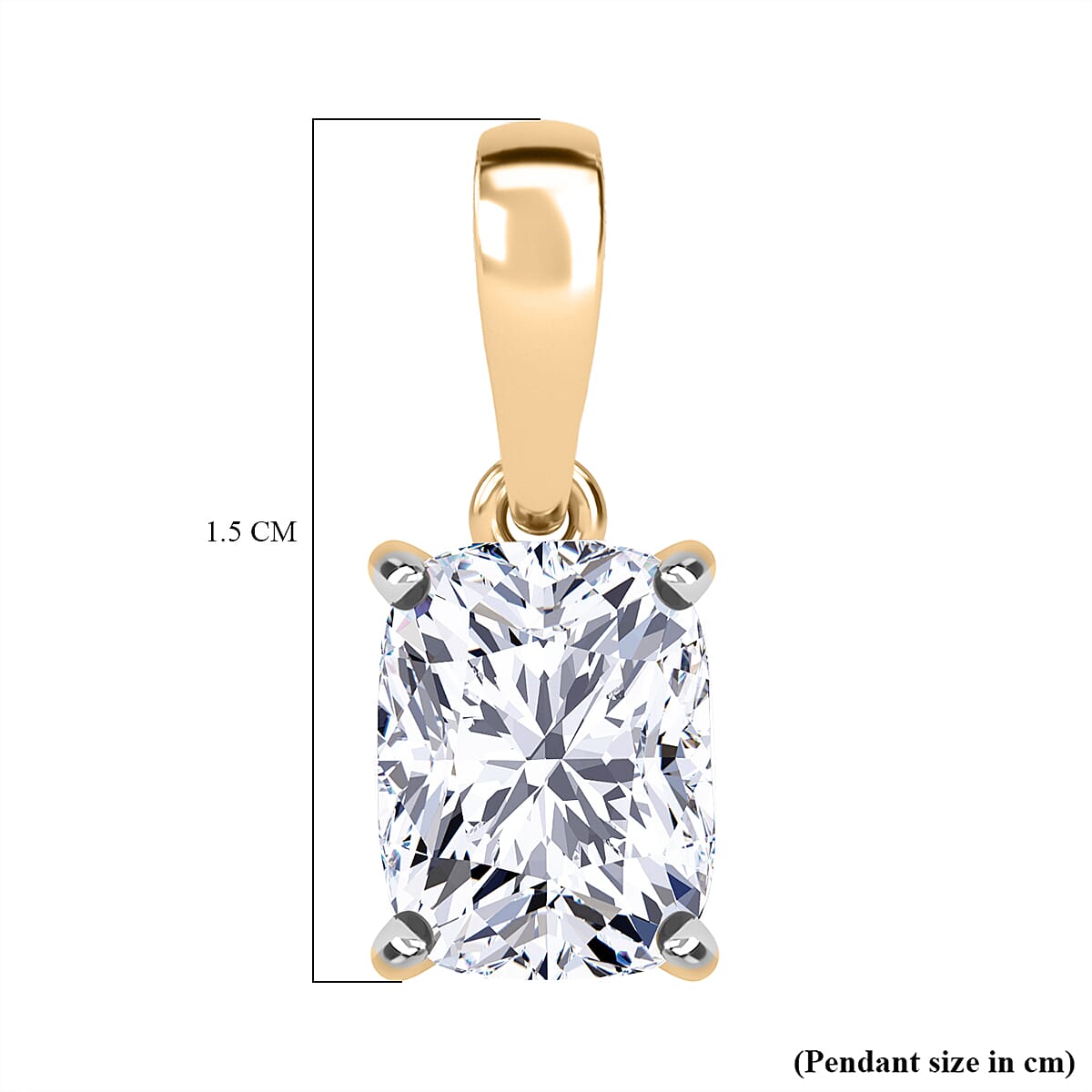 Luxuriant Diamond 9K Yellow Gold IGI Certified Brilliant Cut Lab Grown Diamond Pendant 1.07 Ct.