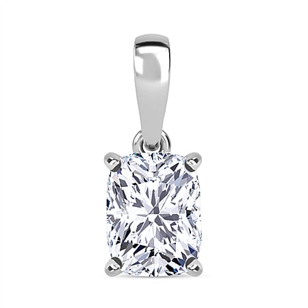 LUXURIANT 1 Ct. Cushion-Cut Lab Grown Diamond Solitaire Pendant in 9K White Gold IGI Certified