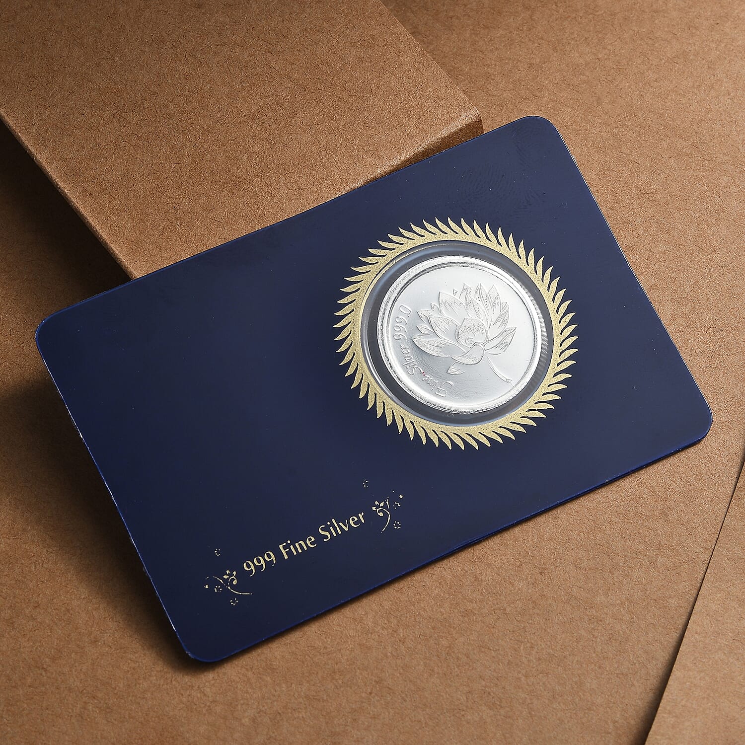 Legacy Collection - FINE 999.0 Silver Lotus Collectors Edition Coin, Silver Wt.5.00 Gms.