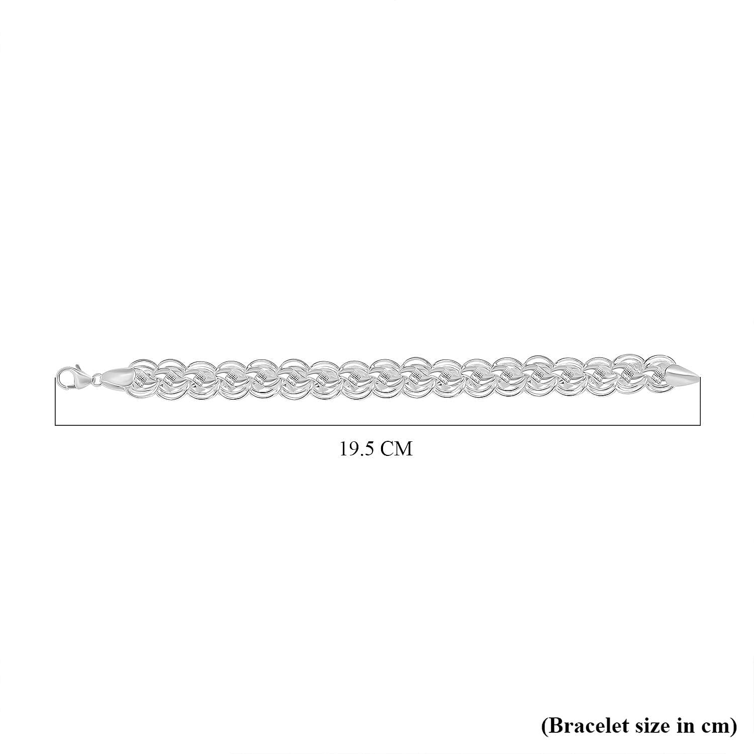 HandMade- Sterling Silver Bracelet (Size - 7.5) with Lobster Clasp HandMade- Sterling Silver Bracelet (Size - 7.5) with Lobster Clasp