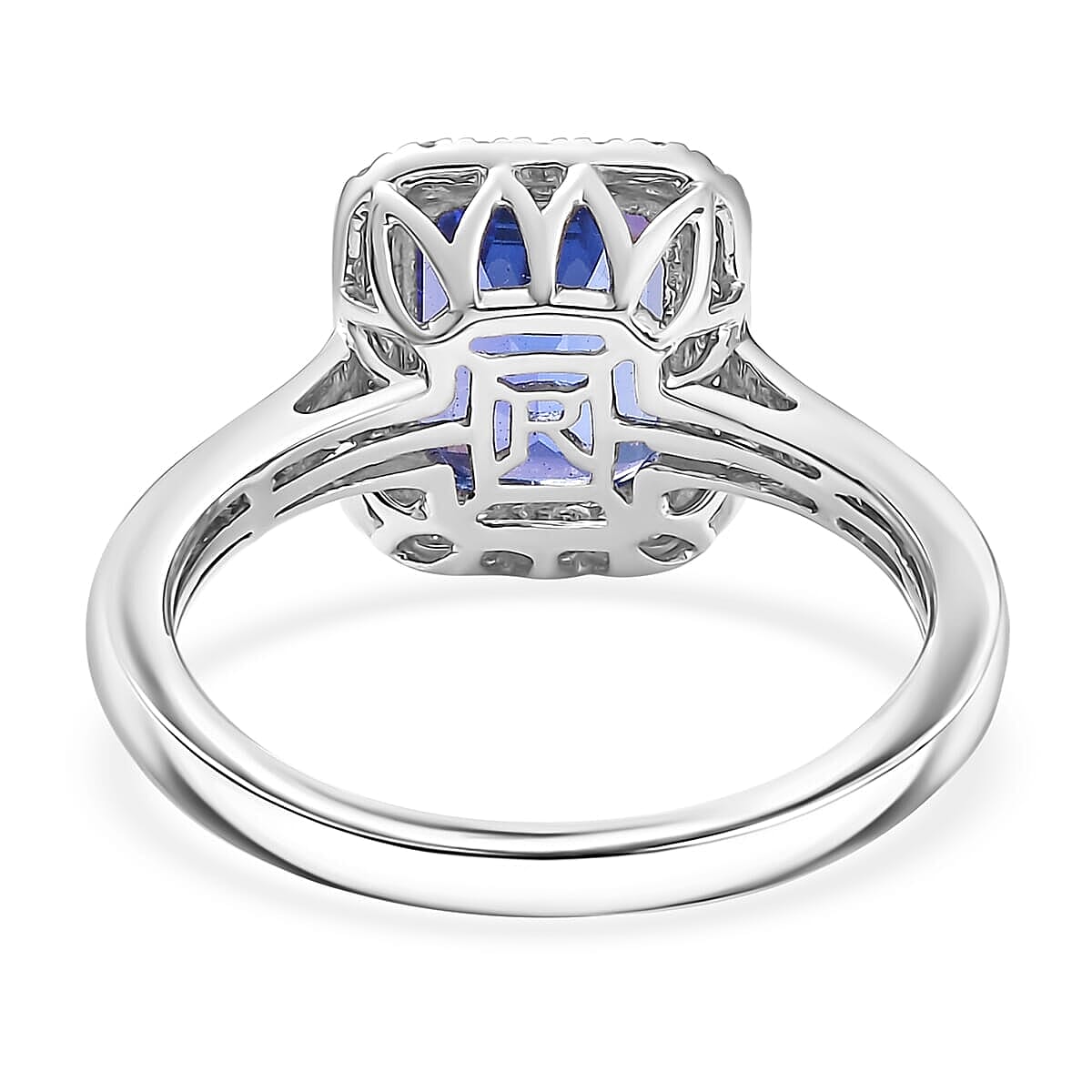 950 Platinum AAAA Tanzanite White Diamond VS-EF Solitaire Ring, Platinum Wt.6 Gms  4.414  Ct.