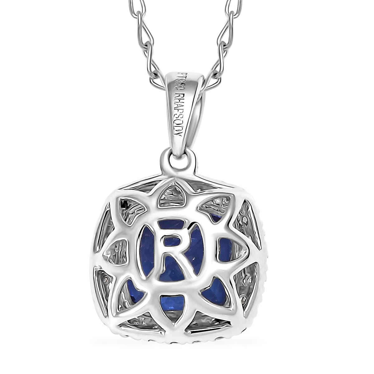 950 Platinum AAAA Tanzanite White Diamond VS-EF Main Stone With Side Stone Pendant, Platinum Wt.2.5 Gms  2.940  Ct.