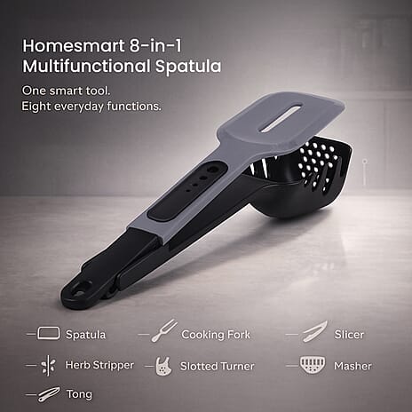 8-in-1 Multifunctional Kitchen Utensil - Grey & Black