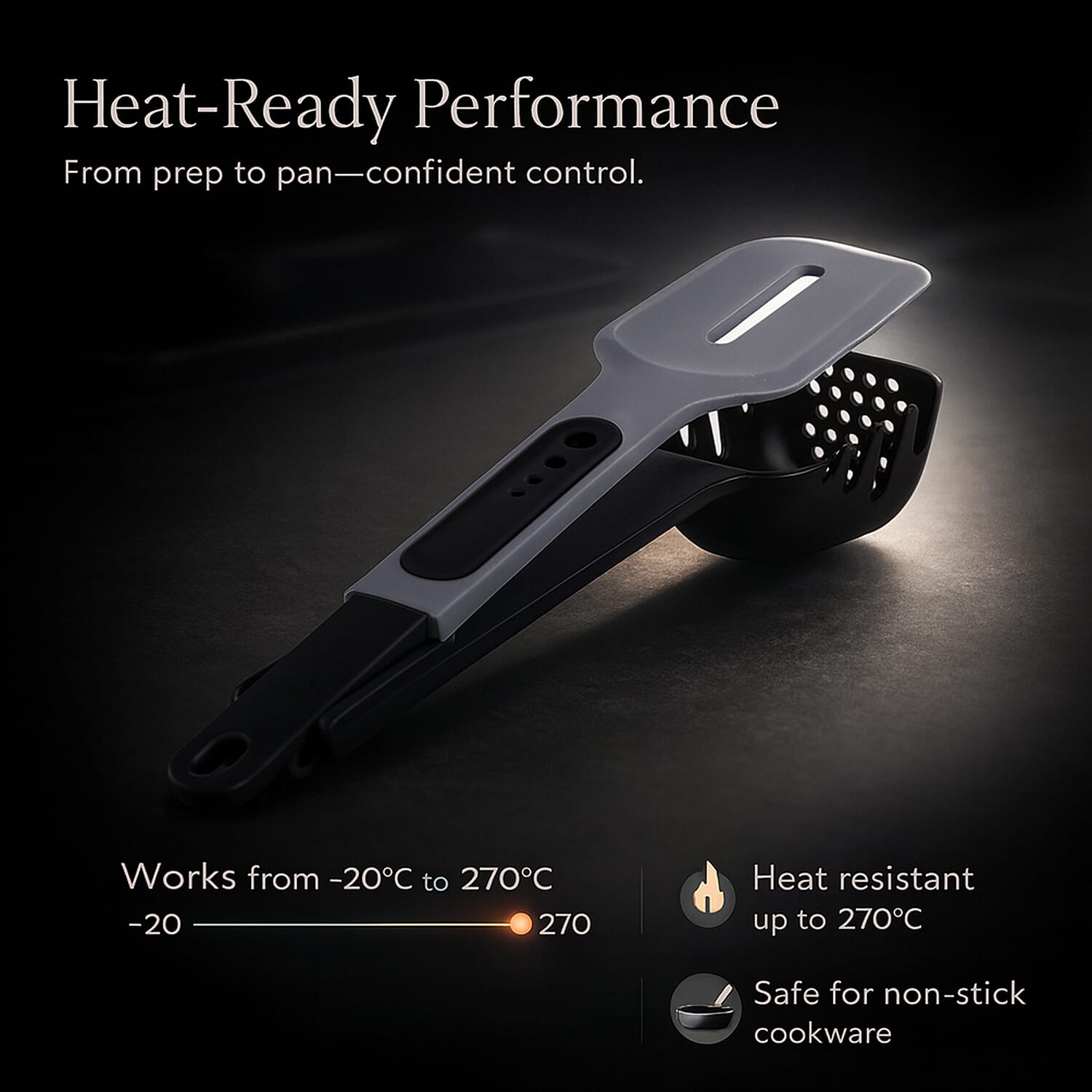 8-in-1 Multifunctional Kitchen Utensil - Grey & Black