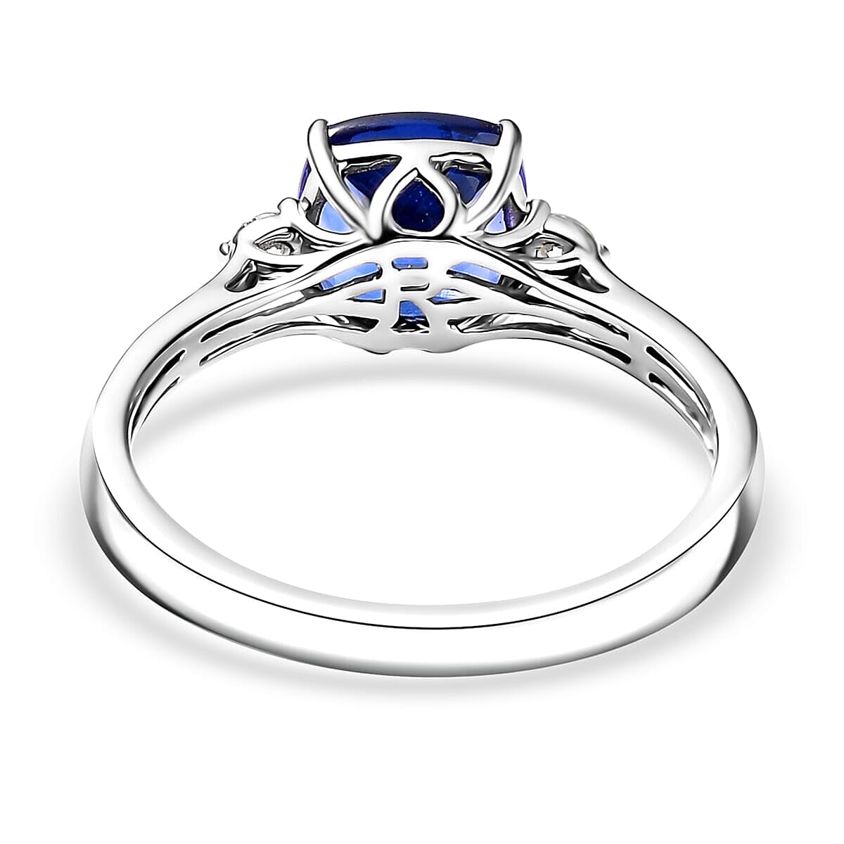 950 Platinum AAAA Tanzanite White Diamond VS-EF Solitaire Ring, Platinum Wt.5 Gms  2.790  Ct.