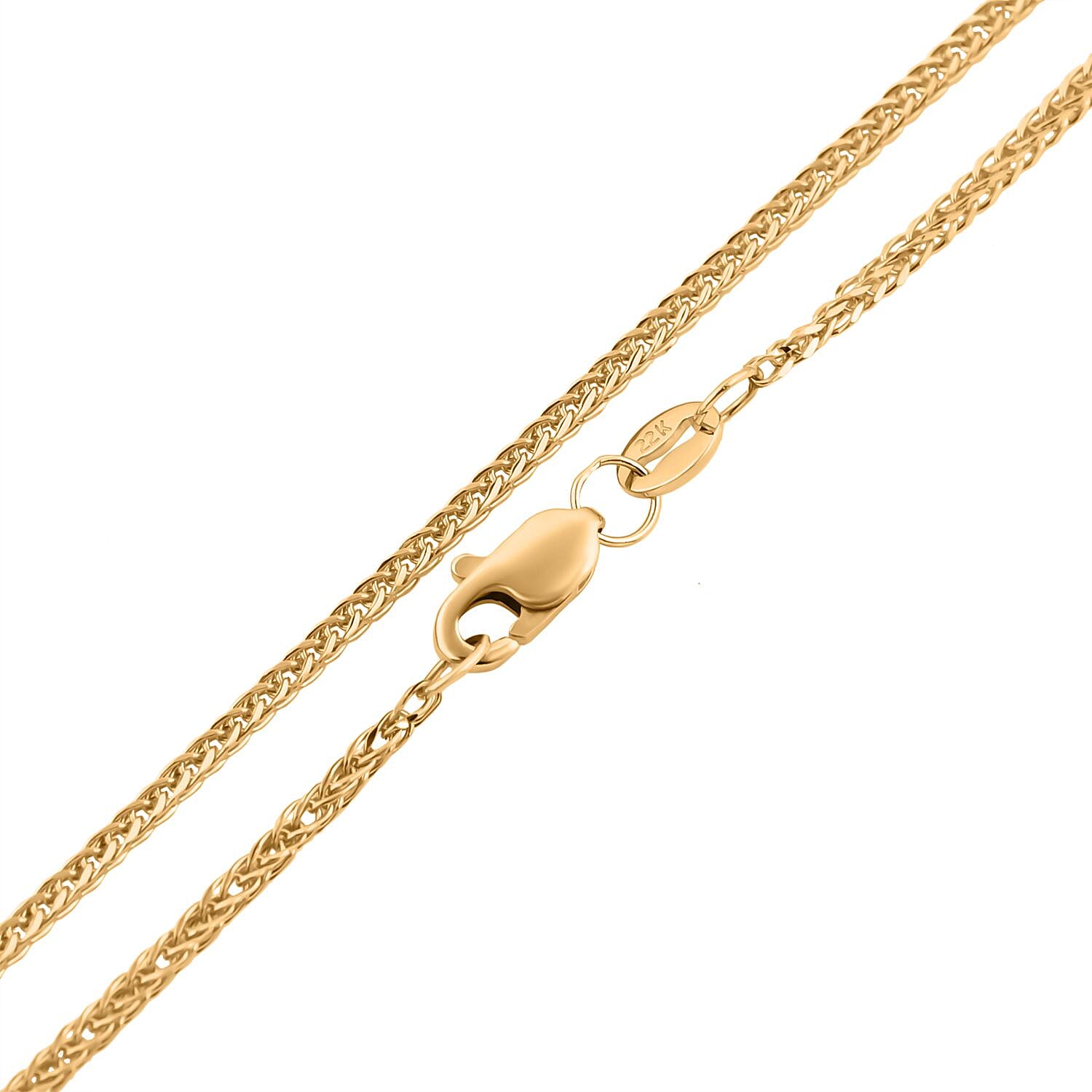 JCK Vegas Find - 22K Yellow Gold  ( 91.6% Purity) Spiga Necklace (Size - 20)
