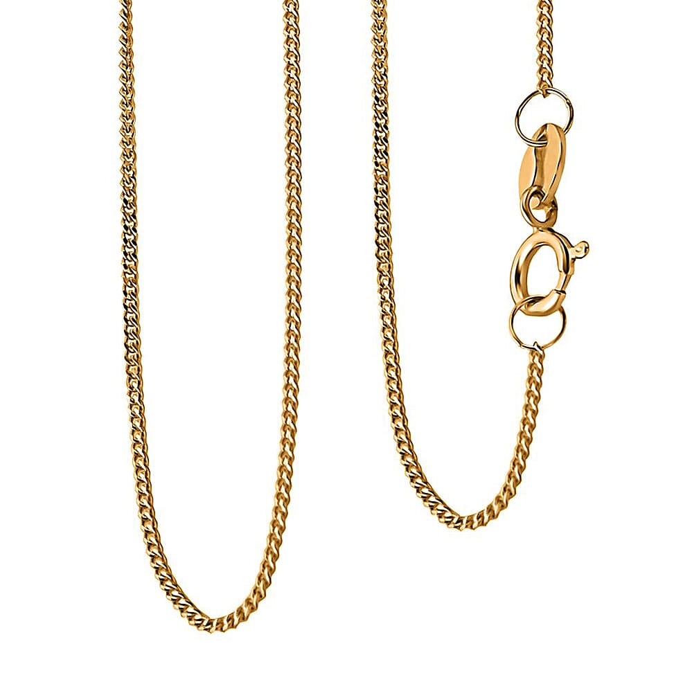 Hatton Garden Closeout - 18K Yellow Gold Curb Necklace (Size 20) with Spring Ring Clasp