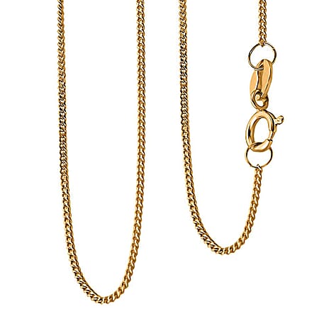Hatton Garden Closeout - 18K Yellow Gold Curb Necklace (Size 20) with Spring Ring Clasp