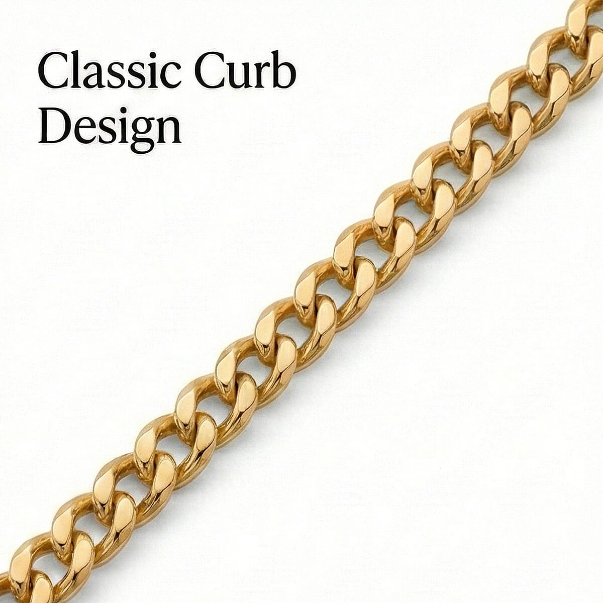 Hatton Garden Closeout - 18K Yellow Gold Curb Necklace (Size 20) with Spring Ring Clasp