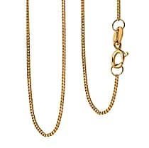 18K Yellow Gold Curb Chain Necklace with Spring Clasp 20 Inch