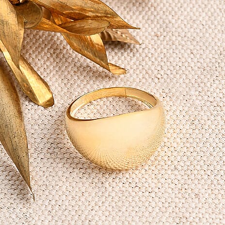 Royal Bali Collection - 9K Yellow Gold Dome Ring Wt. 1.83 Gms.