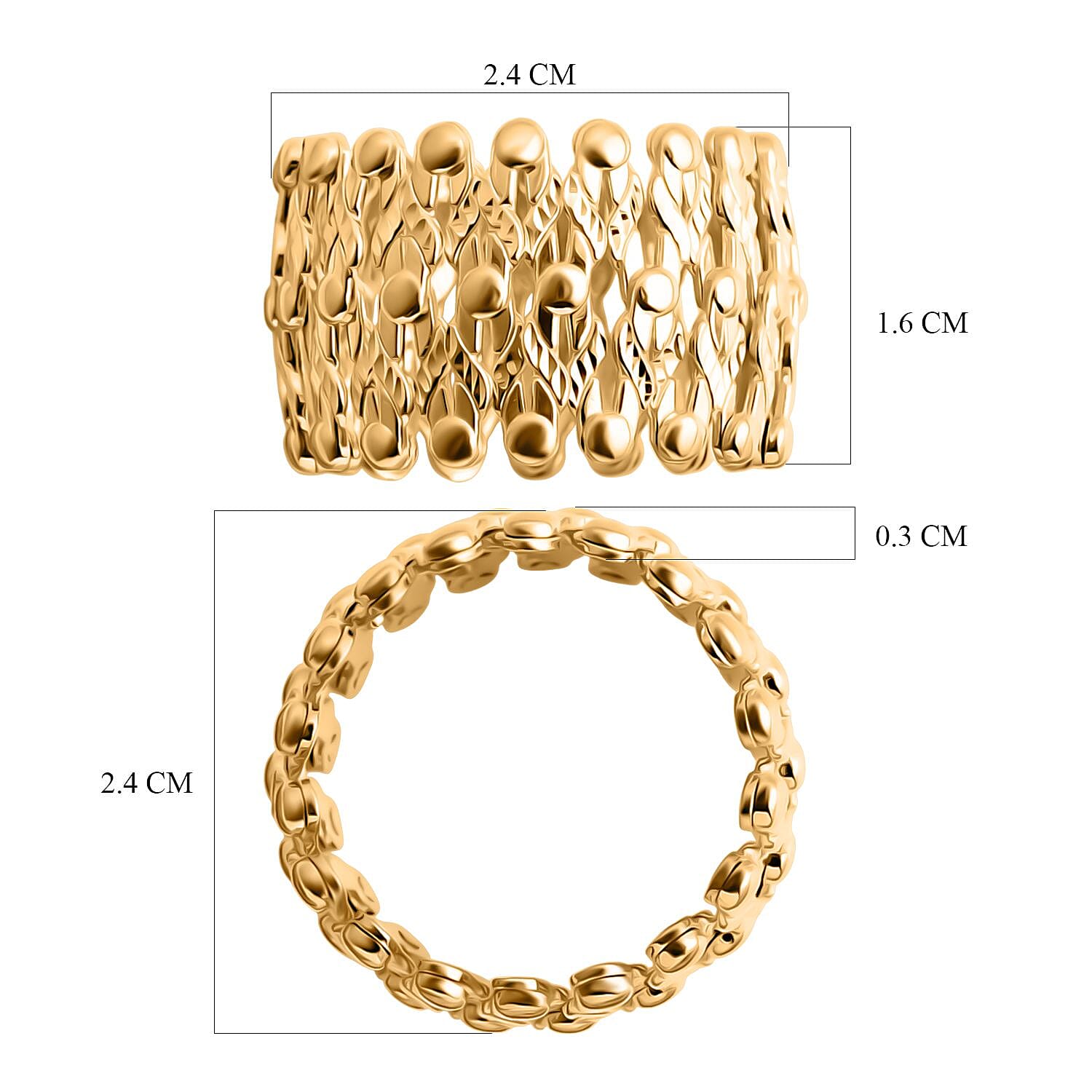 THE ROYAL CONCERTINA RING - 9K Yellow Gold Expanding Ring to Bangle, Gold Wt. 8.01 Gms. Free Size THE ROYAL CONCERTINA RING - 9K Yellow Gold Expanding Ring to Bangle, Gold Wt. 8.01 Gms. Free Size