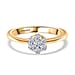 Luxuriant Diamond Lab Grown Diamond (SI-G/H) Ring in 18K Vermeil Yellow Gold Plated Sterling Silver 0.510 Ct.