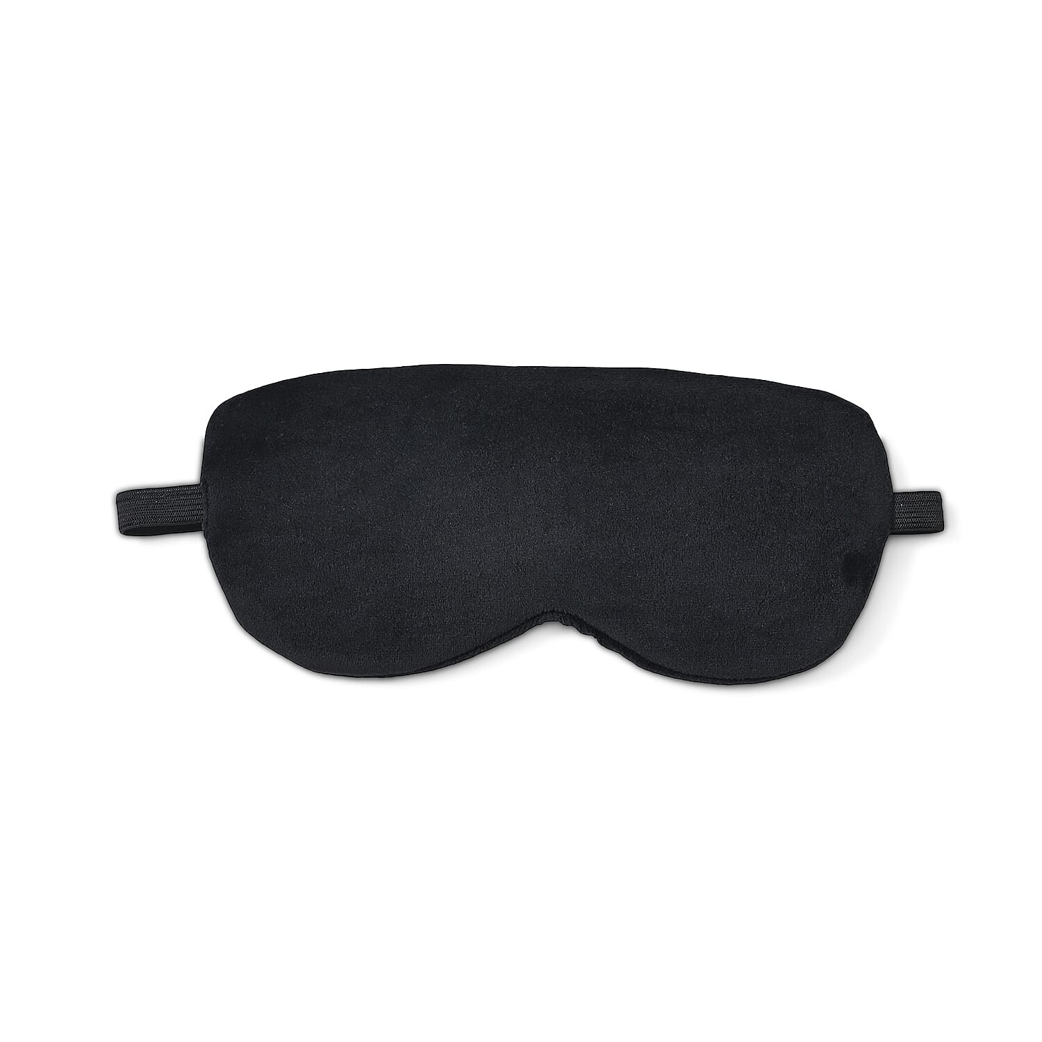 Memory Foam Travel Neck Pillow & Eye Mask Set (Size 30x28cm) - Black