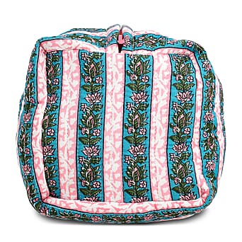 https://tjcuk.sirv.com/Products/80/8/8085525/Cotton-Quilted-Cosmetic-and-Toiletry-Bag-Size-26x15x15-cm-Teal-Pink_8085525_2.jpg?w=342&h=342