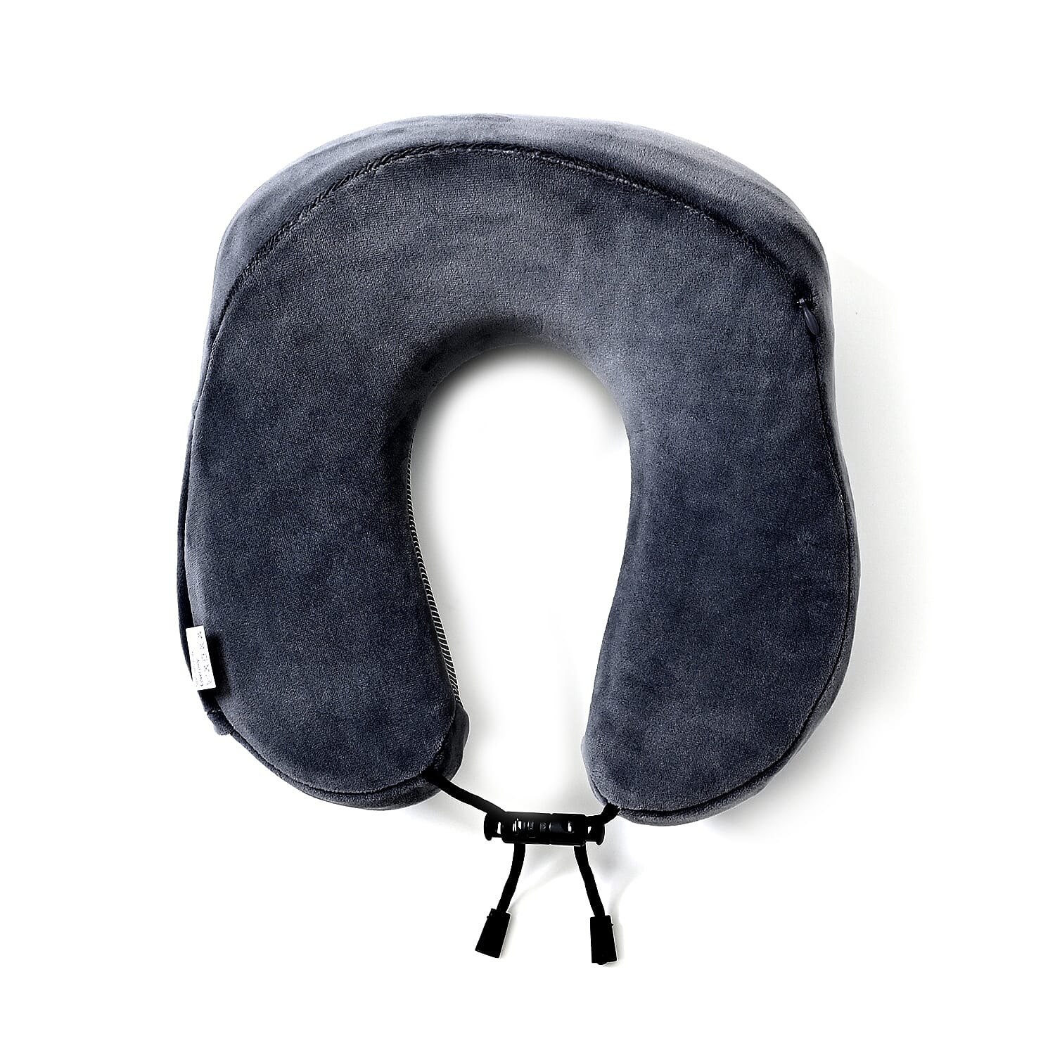 Memory Foam Travel Neck Pillow & Eye Mask Set (Size 30x28cm) - Grey