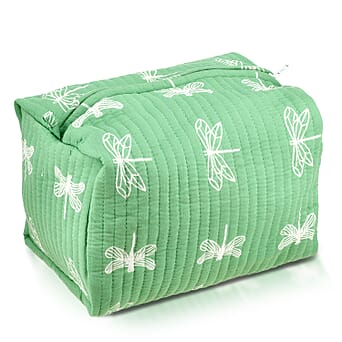 https://tjcuk.sirv.com/Products/80/8/8085527/Cotton-Quilted-Cosmetic-and-Toiletry-Bag-Size-26x14x14-cm-Green-Pink_8085527_1.jpg?w=342&h=342