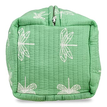 https://tjcuk.sirv.com/Products/80/8/8085527/Cotton-Quilted-Cosmetic-and-Toiletry-Bag-Size-26x14x14-cm-Green-Pink_8085527_2.jpg?w=342&h=342