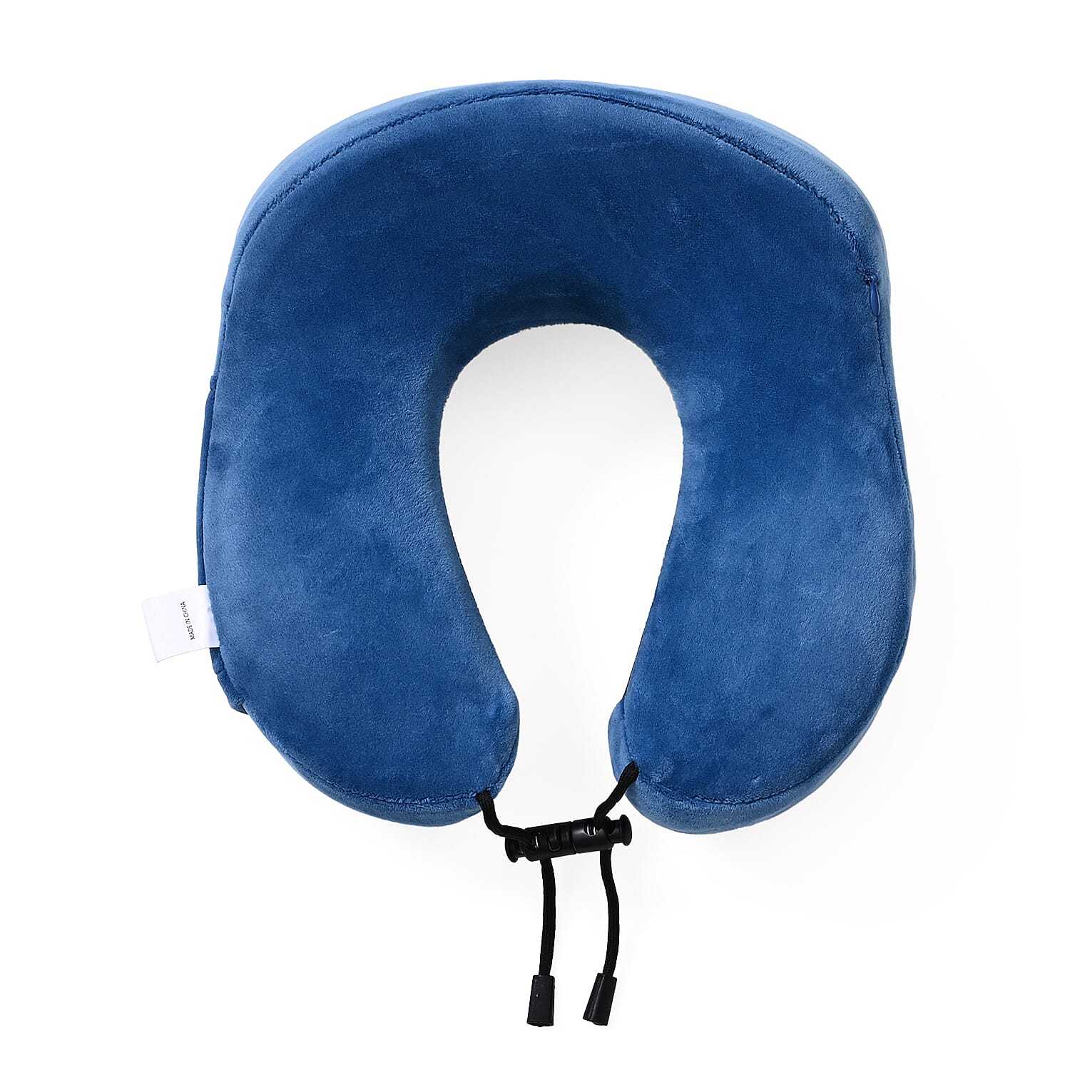 Memory Foam Travel Neck Pillow & Eye Mask Set (Size 30x28cm) - Blue