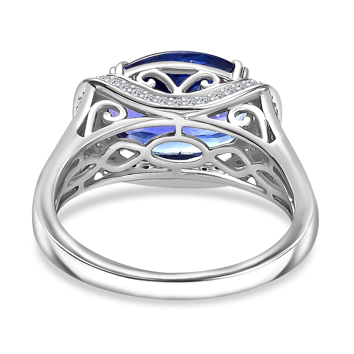 The Majesty - Luxuriant Diamond 950 Platinum AAAA Tanzanite & Lab Grown Diamond (VS-E-F) Solitaire Ring 7.02 Ct, Platinum Wt. 8.40 Gms. The Majesty - Luxuriant Diamond 950 Platinum AAAA Tanzanite & Lab Grown Diamond (VS-E-F) Solitaire Ring 7.02 Ct, Platinum Wt. 8.40 Gms.