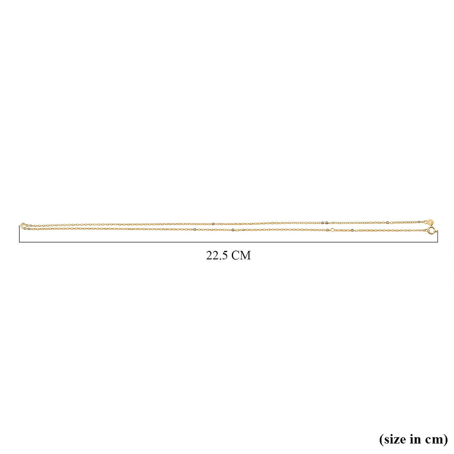 18K Yellow Gold Chain (Size - 16-18) with Spring Ring Clasp 18K Yellow Gold Chain (Size - 16-18) with Spring Ring Clasp