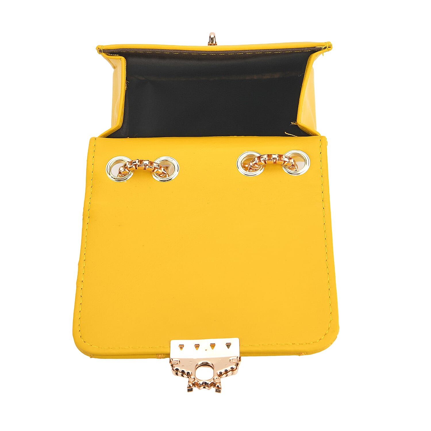 Elegant Monogram Quilted Phone Bag with Matching Clutch Card Holder - Yellow