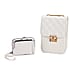 Elegant Monogram Quilted Phone Bag with Matching Clutch Card Holder