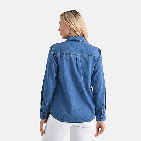 & Maisi Shirt (Size - XL) - Light Blue & Blue