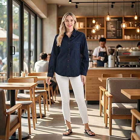 & Maisi Shirt (Size - Small) - Dark Blue & Blue